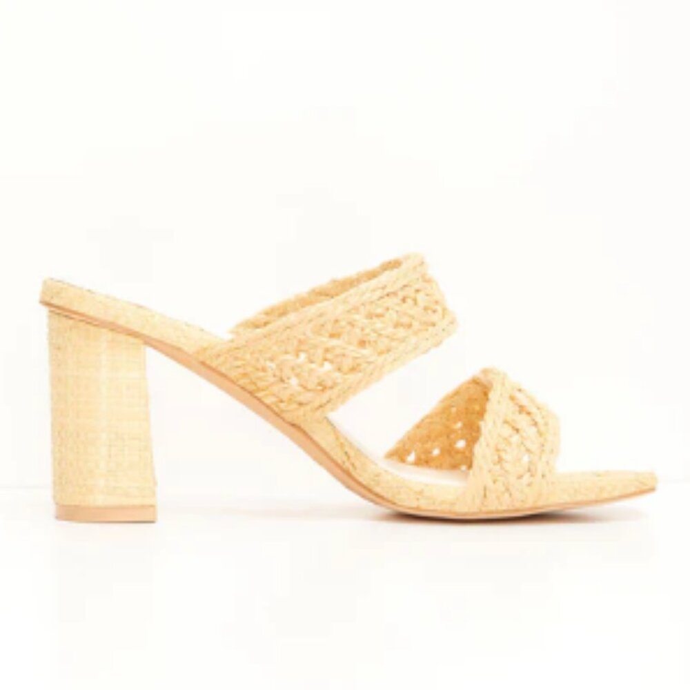 VICI Barbara Raffia Open Toe Heeled Sandals Size 6 - Picture 9 of 9